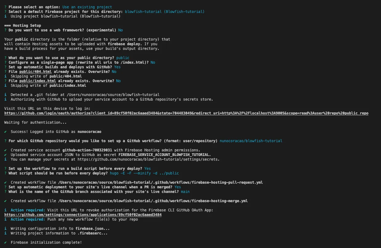 firebase options