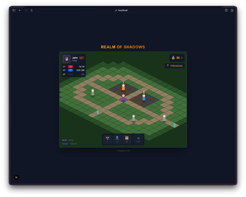 Isometric town view