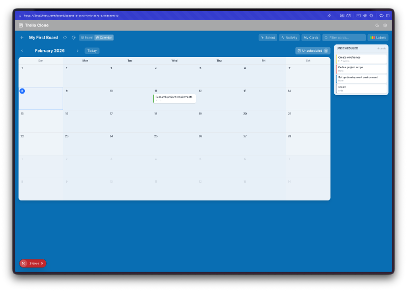 Calendar view
