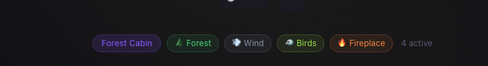 Active sounds with Forest Cabin preset